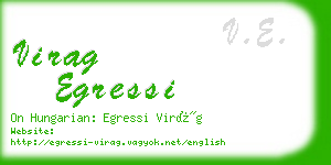 virag egressi business card